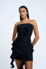 Cadence Frill Mini Dress | Final Sale - Black