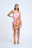 Cadence Frill Mini Dress | Final Sale - Pink Clay Ivory