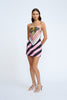 Evia Stripe Mini Skirt | Final Sale - Candy Black Pink