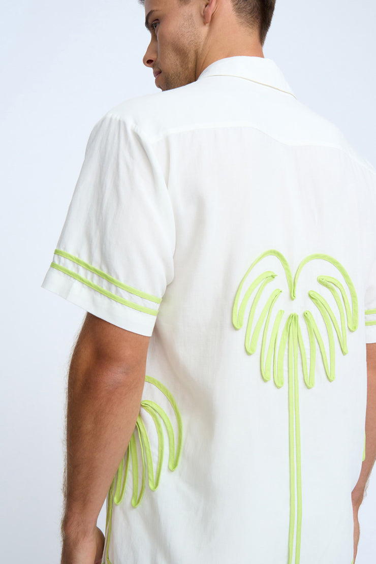 Love Palm Shirt | Final Sale - Ivory Green