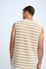 Mario Stripe Knit Muscle Tee | Final Sale - Ivory Sand