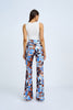 Ophelia Floral Flare Pant - Navy Tan Brown Ivory