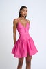 Oriana Gather Panel Mini Dress | Final Sale - Deep Pink