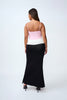 Rosa Curve Knit Dress- Ivory Pink Black