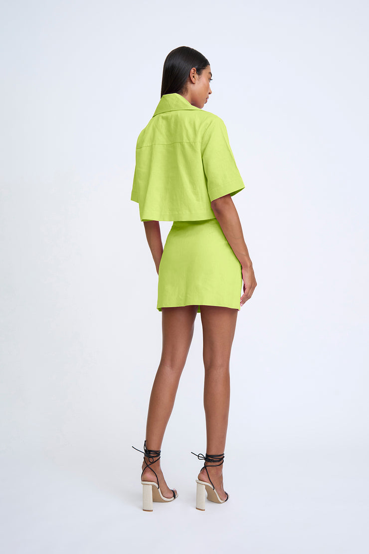 Sunny Lime Pocket Mini Skirt | Final Sale - Sunny Lime