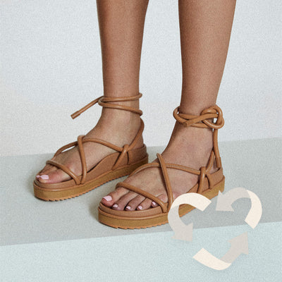 THE RECYCLED LEATHER SANDAL.