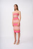 Melina Mosaic Midi Dress | Final Sale - Pink Red Multi