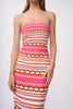 Melina Mosaic Midi Dress | Final Sale - Pink Red Multi