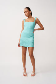 Giovanna Pipe Mini Dress | Final Sale - Aqua