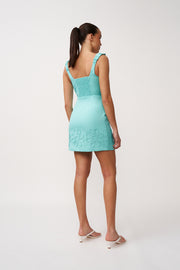 Giovanna Pipe Mini Dress | Final Sale - Aqua