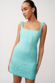 Giovanna Pipe Mini Dress | Final Sale - Aqua