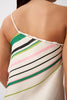 Lola Stripe One Shoulder Dress | Final Sale - Ivory Green Black Multi