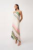 Lola Stripe One Shoulder Dress | Final Sale - Ivory Green Black Multi