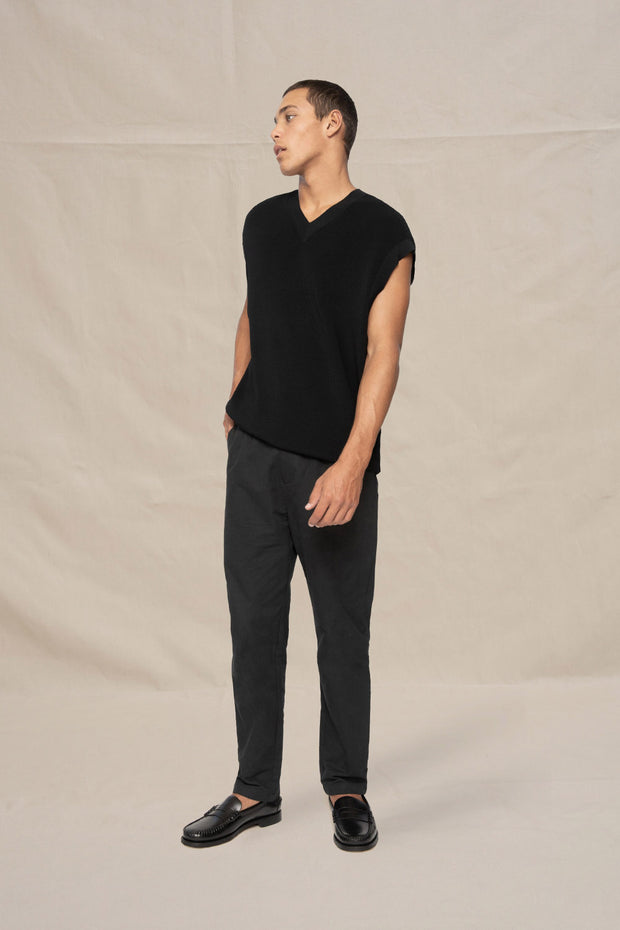 Landen Knit Vest -  Black