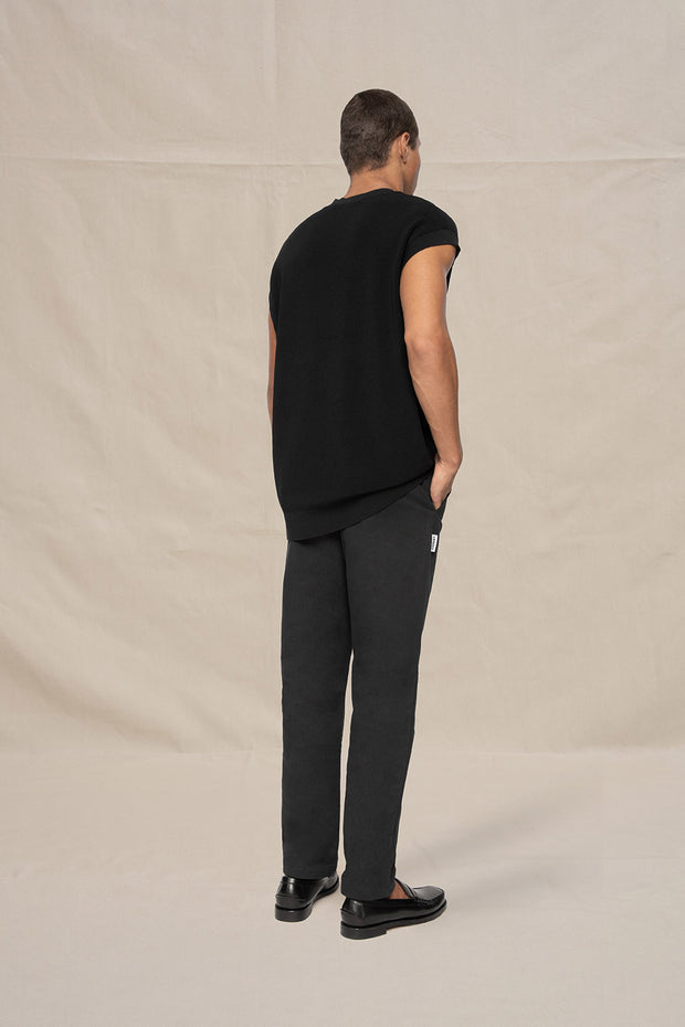 Landen Knit Vest -  Black