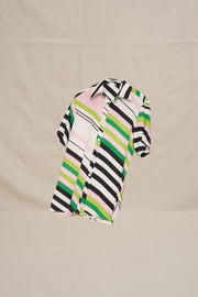 Noah Stripe Sun Shirt - Green Pink Black Multi