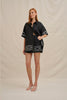 Paradise Palm Sun Shirt - Ivory Black