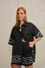 Paradise Palm Sun Shirt - Ivory Black