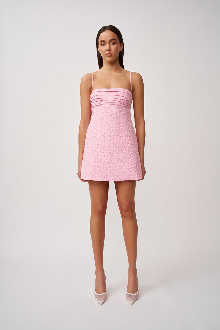 Marilyn Bow Back Mini Dress | Final Sale - Pink