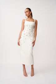 Diana Diamond Ankle Dress | Final Sale - Ivory