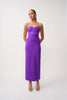 Audrey Twist Strapless Ankle Dress | Final Sale - Purple