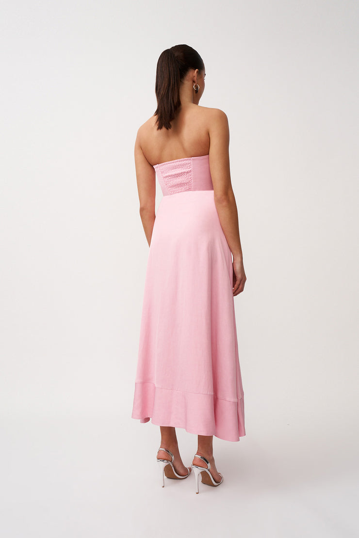 Leoni Diamond Shape Strapless Dress - Taffy Pink