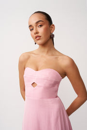 Leoni Diamond Shape Strapless Dress - Taffy Pink