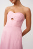 Leoni Diamond Shape Strapless Dress | Final Sale - Taffy Pink