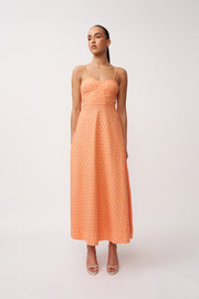 Penelope Peach Anglaise Dress | Final Sale - Peach