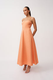 Penelope Peach Anglaise Dress - Peach