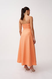 Penelope Peach Anglaise Dress - Peach