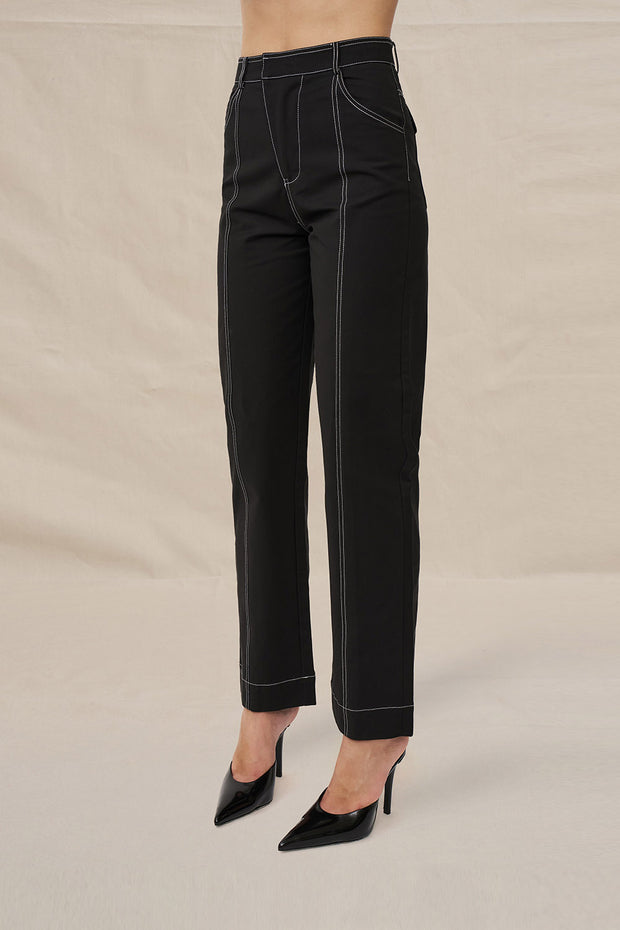 The Midnight Pant - Ivory Black