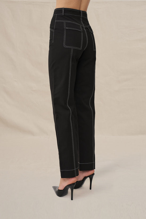 The Midnight Pant - Ivory Black
