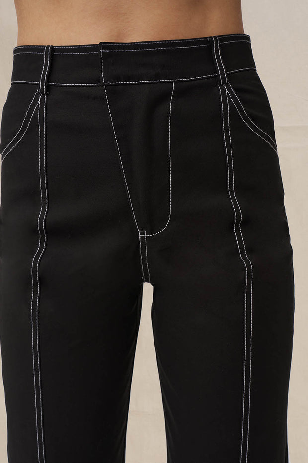 The Midnight Pant - Ivory Black