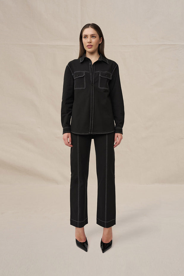 The Midnight Pant - Ivory Black