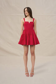Rita Bustier Mini Dress | Final Sale - Red