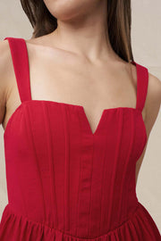 Rita Bustier Mini Dress | Final Sale - Red