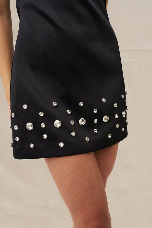 Sia Strapless Shift Mini Dress - Black
