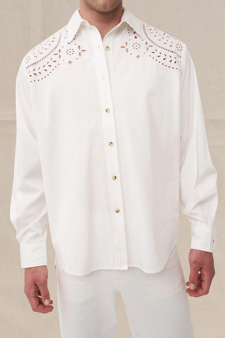 Bowie Broderie Shirt | Final Sale - Ivory