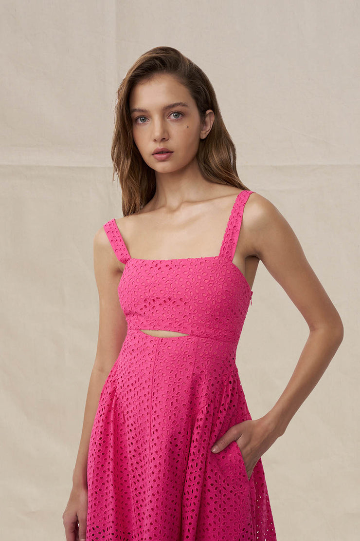 Willow Anglaise Sun Dress | Final Sale - Pink