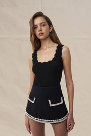 Devora Jewel Trim Skort | Final Sale - Black