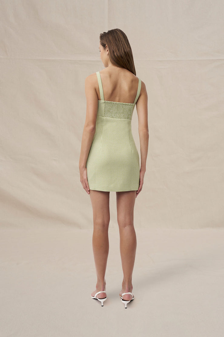 Telisa Tweed Mini Dress | Final Sale - Tweed Green