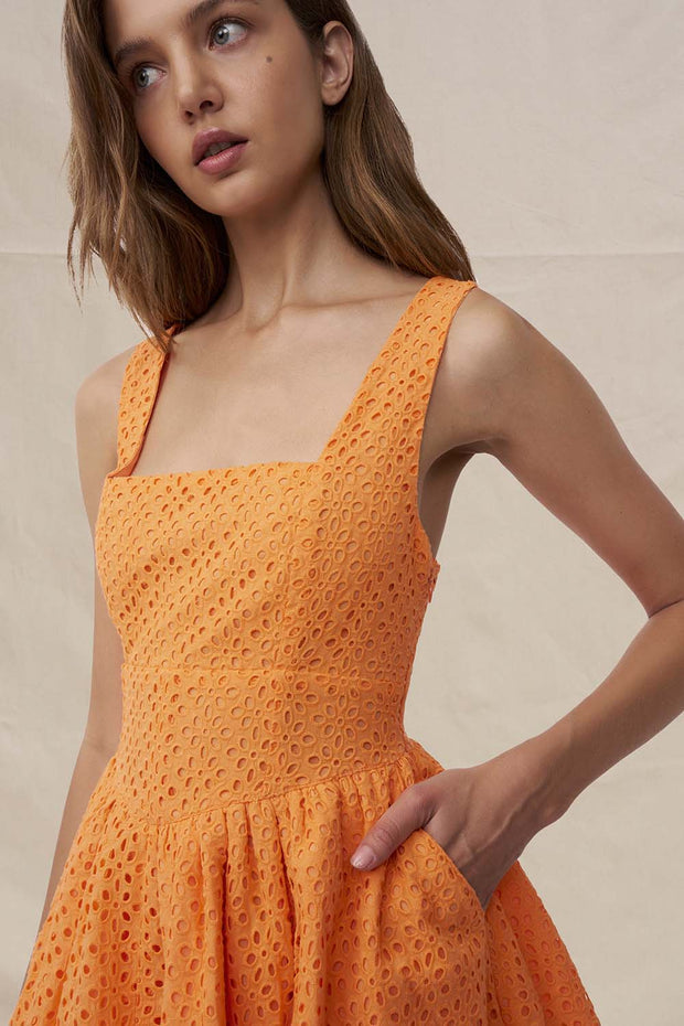 Vita Anglaise Mini Dress - Peach