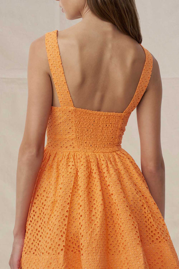 Vita Anglaise Mini Dress - Peach