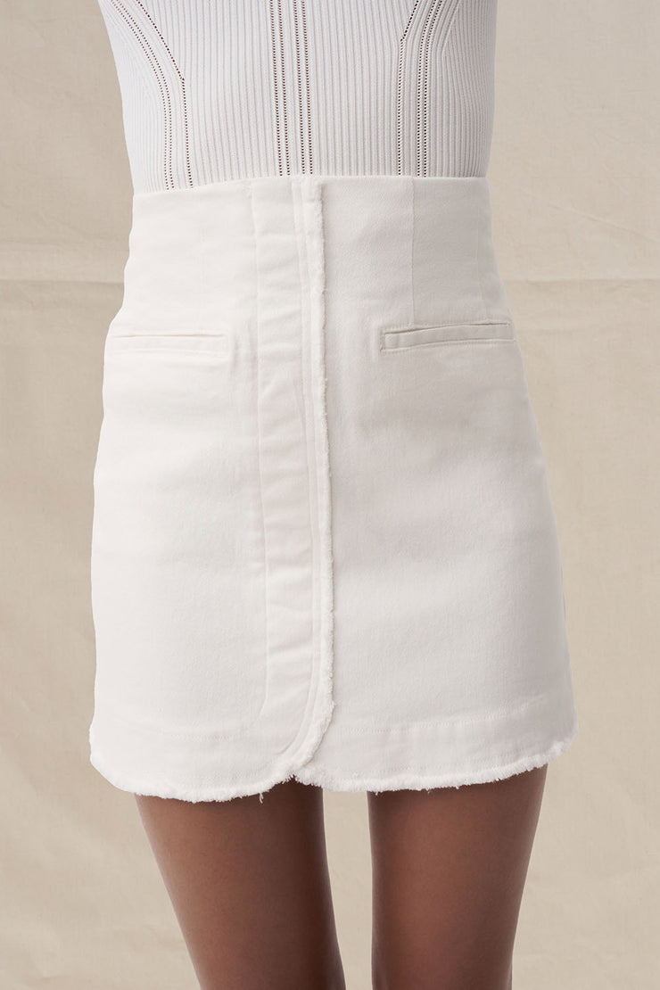 Ember Denim Mini Skirt | Final Sale - Ivory Denim