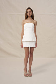 Ember Denim Mini Skirt | Final Sale - Ivory Denim