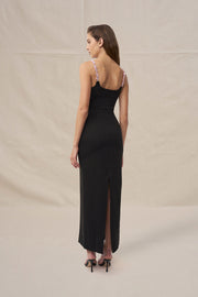 Daria Ankle Length Dress - Pink Black