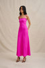 Denise Bias Midi Dress - Fushsia Pink