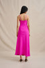Denise Bias Midi Dress - Fushsia Pink