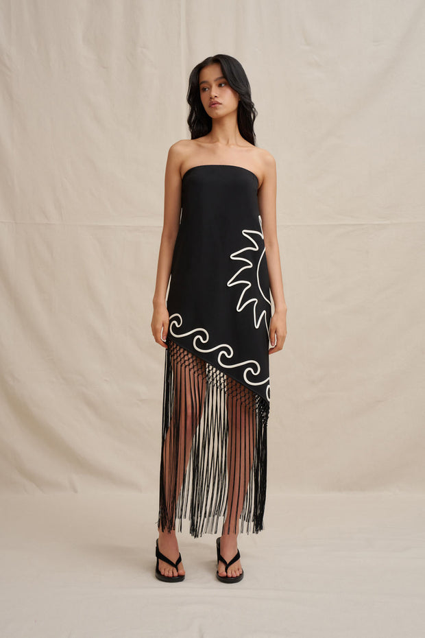 Sun Bind Strapless Midi Dress